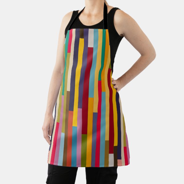 Big Colorful Stripes  Apron (Insitu)