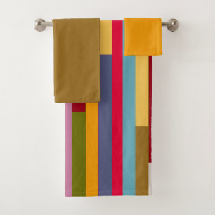 Big Colorful Stripes  Bath Towel Set