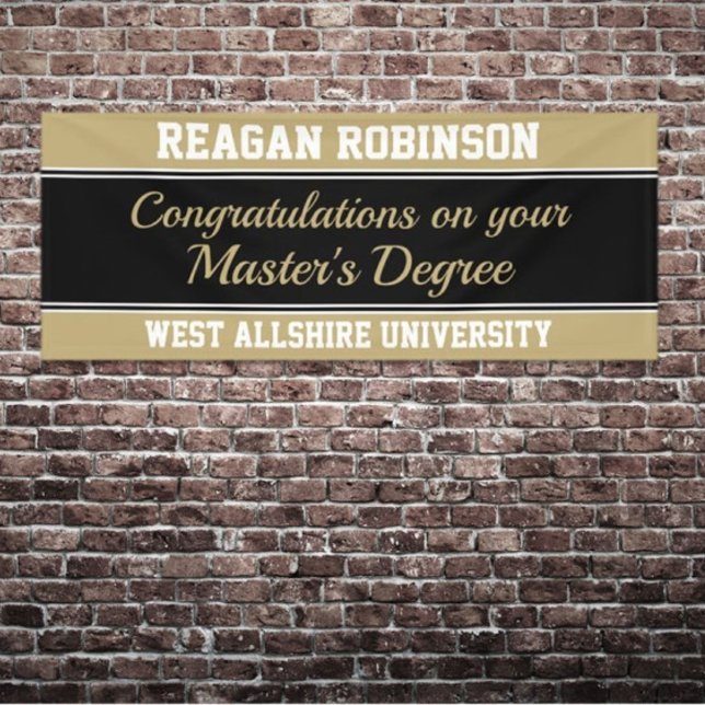 Big Congrats! Large Master's degree banner (Creator Uploaded)