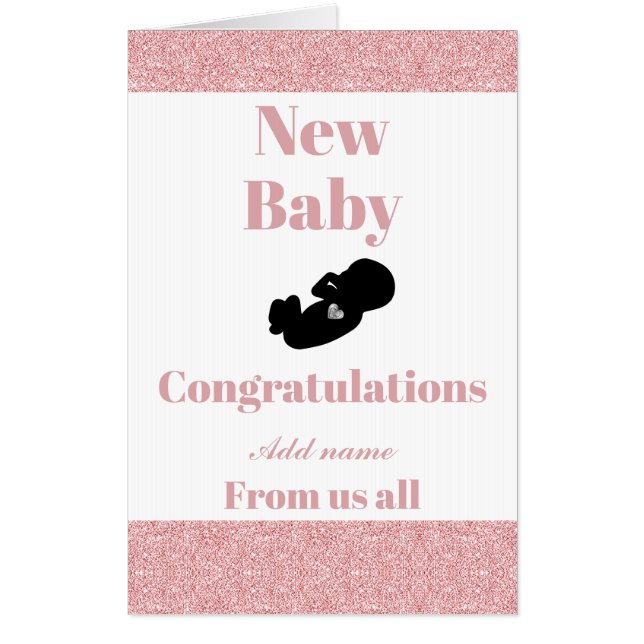 Big congratulations new baby from us all card (Front)