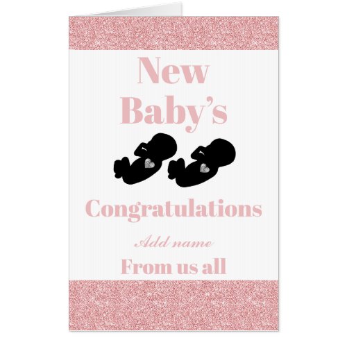 Big congratulations new babys from us all card
