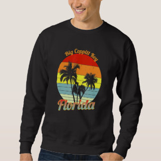 Big Coppitt Key Florida Retro Tropical Palm Trees Sweatshirt