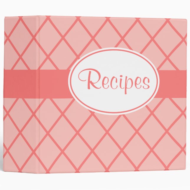 Big Coral Recipe Binder (Front/Spine)