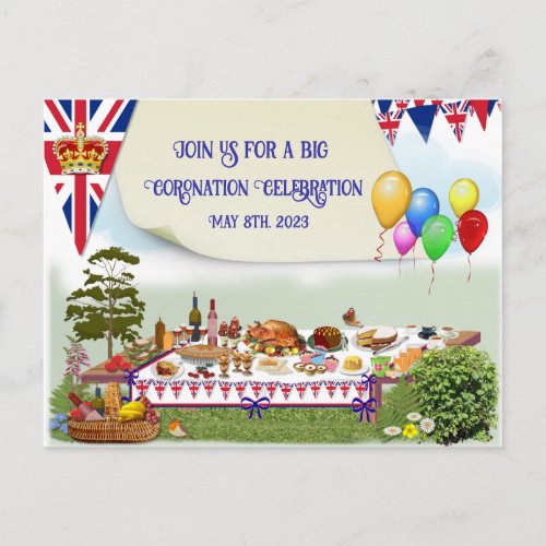 Big Coronation Celebration Lunch Invitation