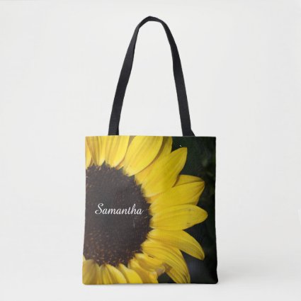 Big Country Sunflower And Name Tote Bag