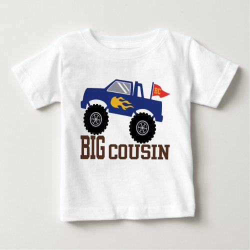 Big Cousin Monster Truck Baby T_Shirt