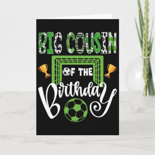 Big Cousin Of The Birthday Boy Soccer Player Bday Card