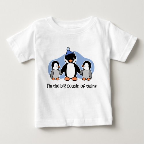 Big Cousin of twins Penguin Baby T_Shirt