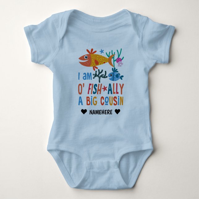Big Cousin - Officially a Big Cousin Baby Bodysuit (Front)