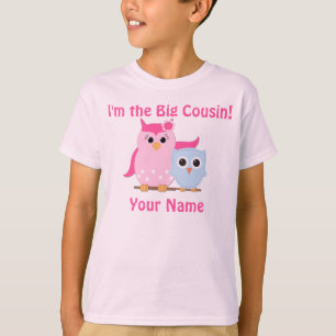 Big Cousin Owl Personalized T-shirt