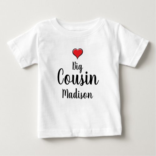 Big Cousin Personalized Baby T_Shirt