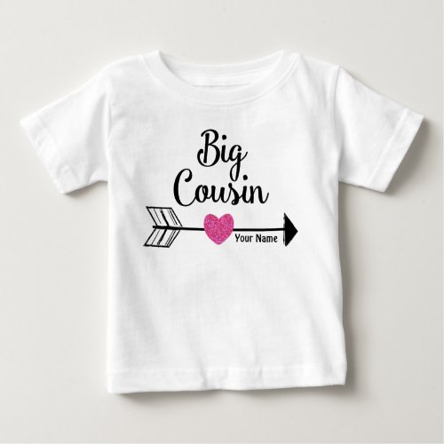 Big Cousin Pink Arrow Personalized Shirt