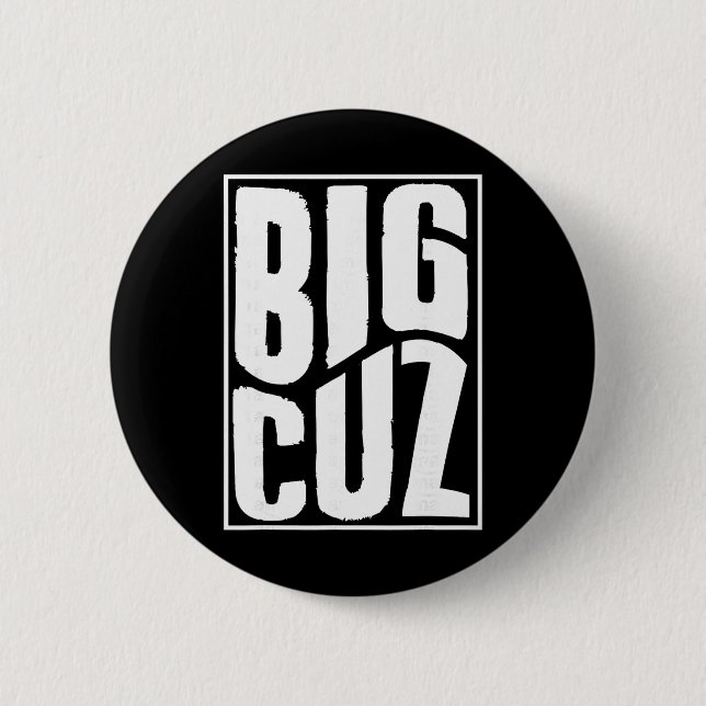 Big Cousin Pregnancy Announcement Matching New Cou Button (Front)