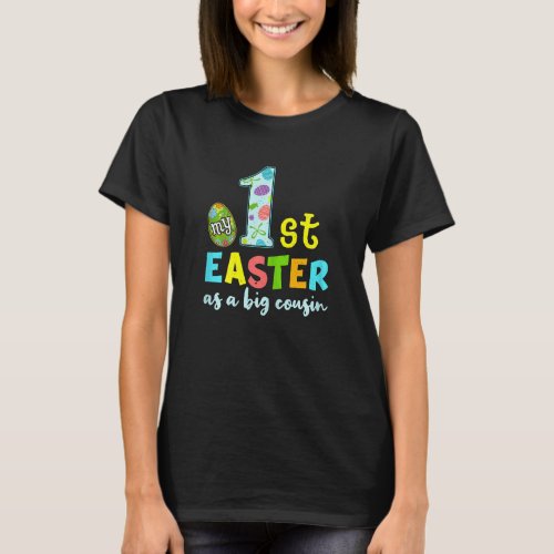 Big Cousin Pregnancy Baby Reveal 1st Happy Easter  T_Shirt