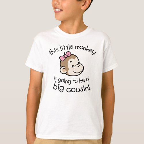 Big Cousin to be _ Monkey Face T_Shirt
