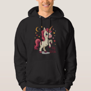 Big Cousin Unicorn Vintage Cute Kids Typography De Hoodie