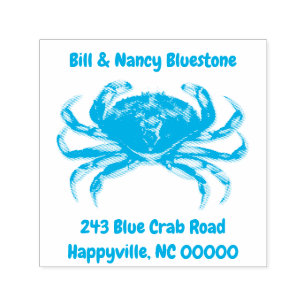 Big Crab Return Address Self-inking Stamp