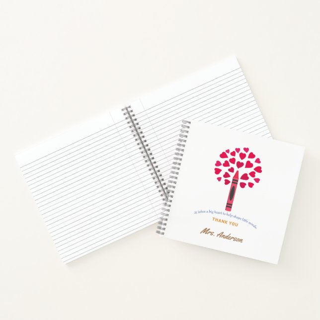 Big crayon tree / Teacher Appreciation Notebook (Inside)