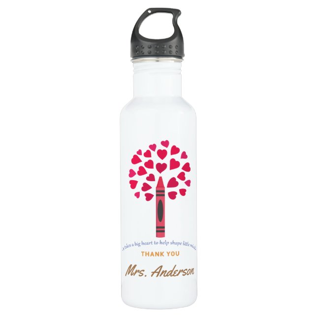 Big crayon tree / Teacher Appreciation Stainless Steel Water Bottle (Front)