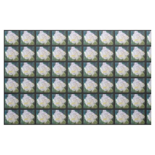 Big Creamy White Gardenia Fabric