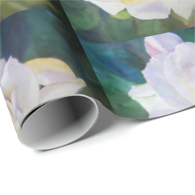 Big Creamy White Gardenia Wrapping Paper (Roll Corner)