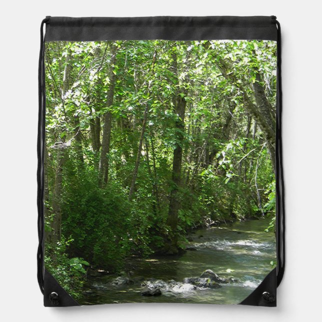 Big Creek in the Summer Time..... Drawstring Bag (Front)