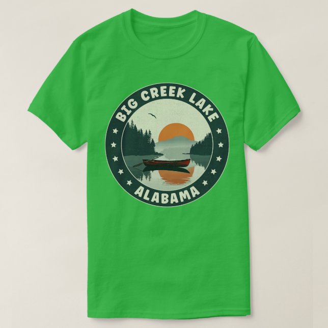 Big Creek Lake Alabama Sunset TShirt (Design Front)
