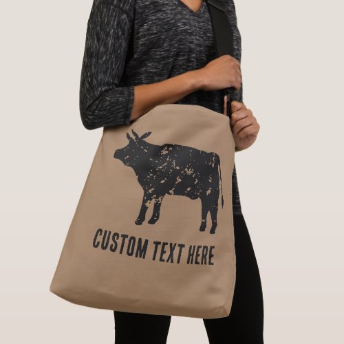 Big cross_body bag with black cow silhouette