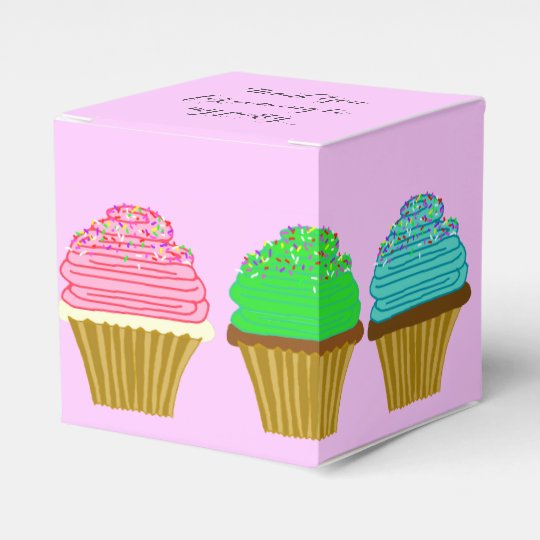 Big Cupcakes Girls Birthday Party Gift Box