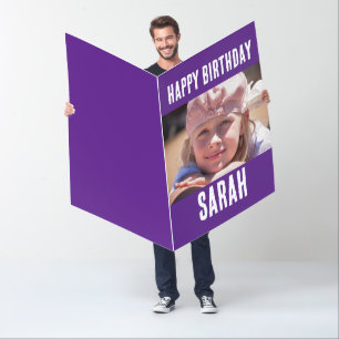 BIG CUSTOM PHOTO BIRTHDAY GIANT GREETING CARD
