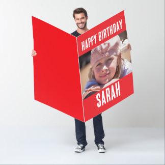 BIG CUSTOM PHOTO BIRTHDAY GIANT GREETING CARD