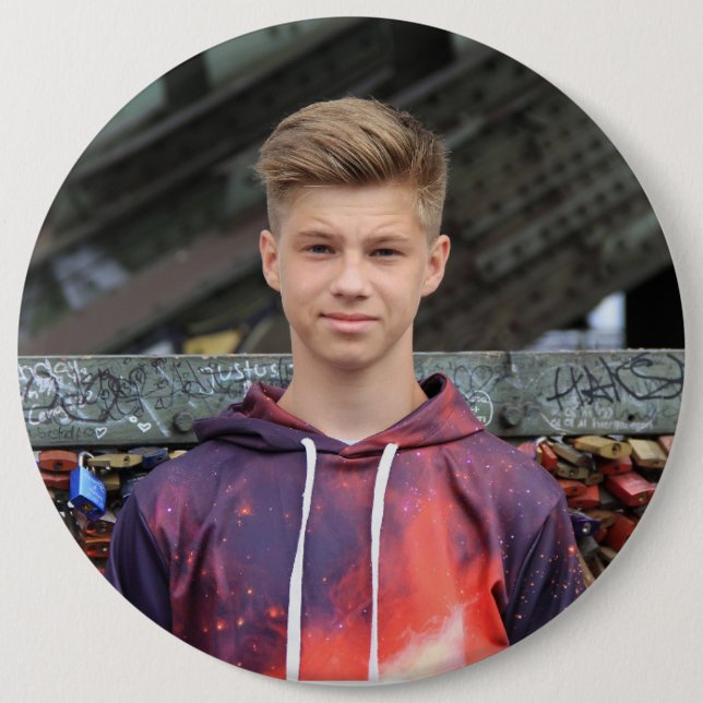 Big custom photo button (Front)