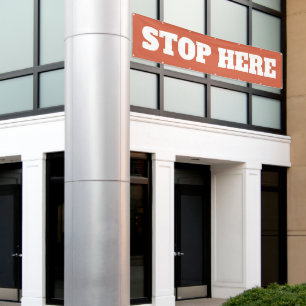 Big Custom Terracotta Orange Outdoor Business Banner