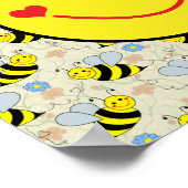 Big Cute Bumble Bee Poster (Corner)