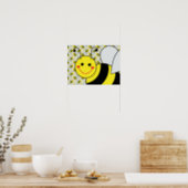 Big Cute Bumble Bee Poster (Kitchen)