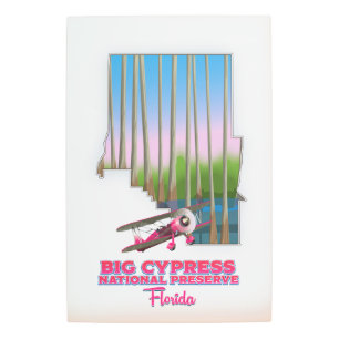 Big cypress national preserve Florida map Metal Print