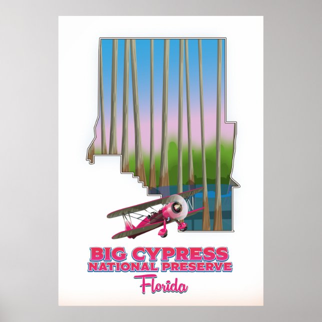 Big cypress national preserve Florida map Poster (Front)