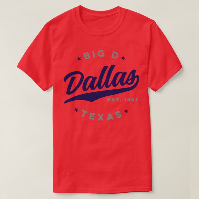 Big D Dallas Texas T-Shirt (Design Front)