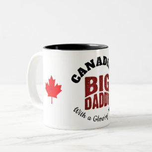 BIG DADDY - Canadian With a Glowing Heart Two-Tone Coffee Mug