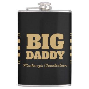 Big Daddy Checkered Faux Gold.and Black Flask