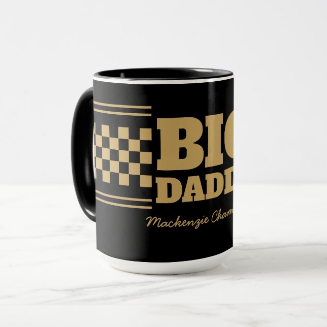 Big Daddy Checkered Faux Gold.and Black Mug (Front Left)