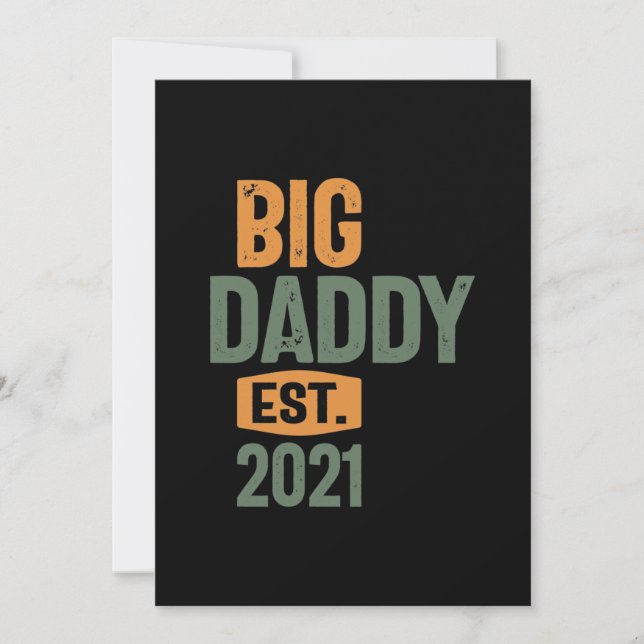 Big Daddy Est 2021 | Father Grandpa Gift Invitation (Front)