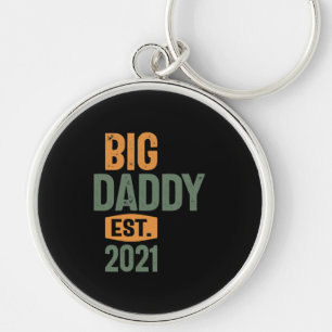 Big Daddy Est 2021   Father Grandpa Gift Keychain