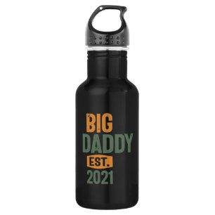 Big Daddy Est 2021 Father Grandpa Gift Stainless Steel Water Bottle