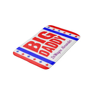 Big Daddy Stars and Stripes with Your Name Bath Mat