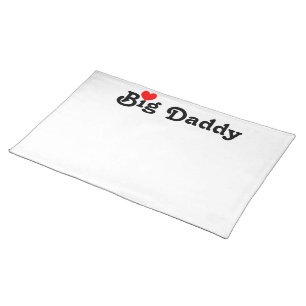 Big Daddy with Red Heart Cloth Placemat