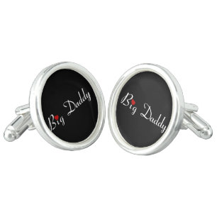 Big Daddy with Red Heart Cufflinks