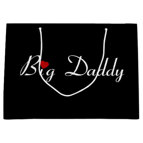 Big Daddy with Red Heart Large Gift Bag