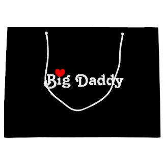 Big Daddy with Red Heart  Large Gift Bag