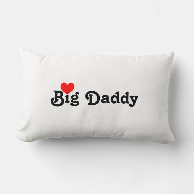 Big Daddy with Red Heart Lumbar Pillow (Front)